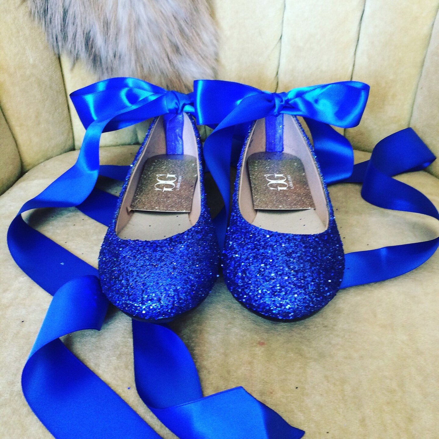 Blue sale sparkly flats