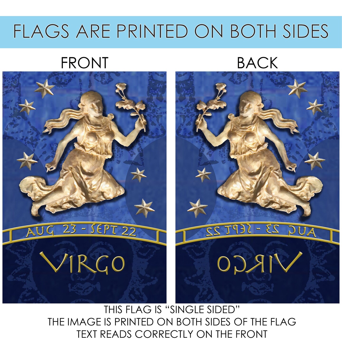 Zodiac-Virgo Decorative Virgo Flag