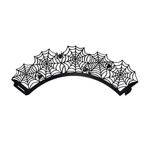 Halloween Cupcake Wrappers,Spider Web Cupcake Wrapper,Halloween Party Decorations Supplies 36Pcs