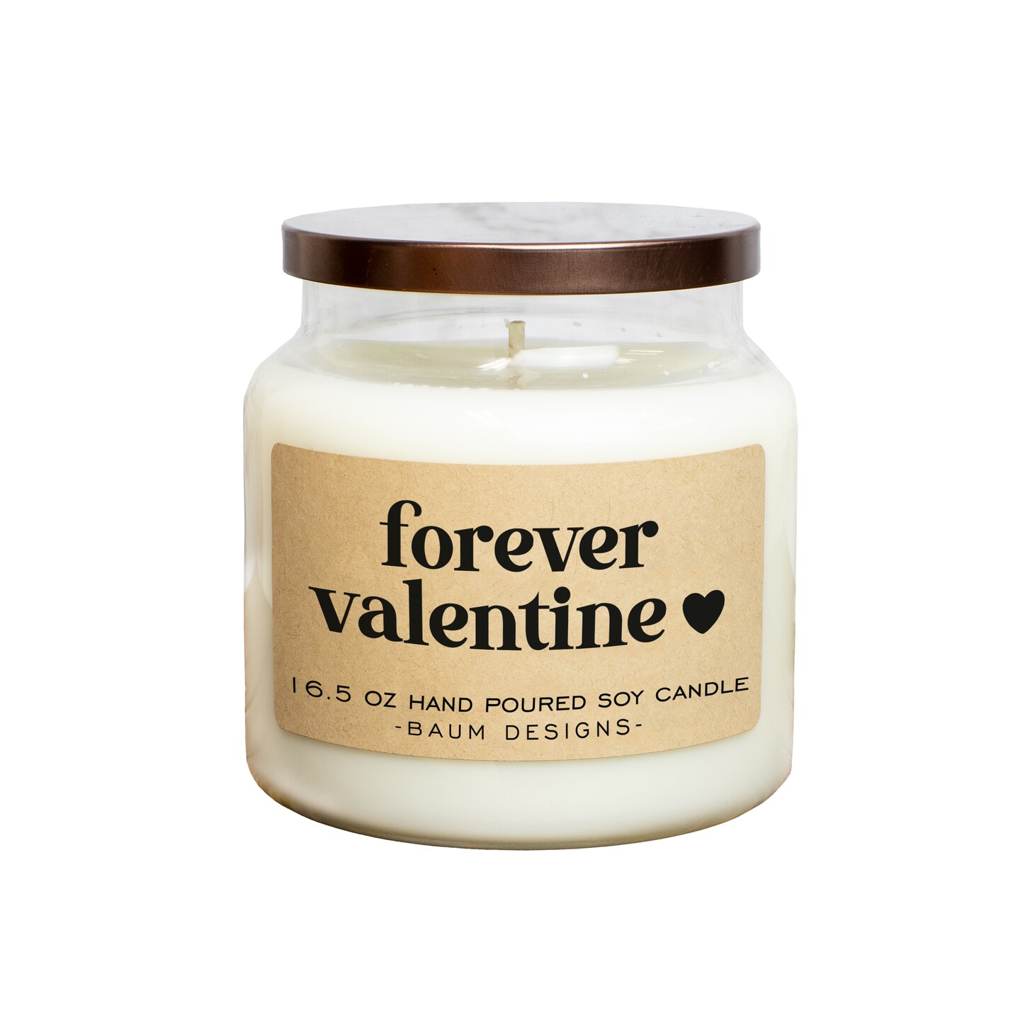 Forever Valentine Soy Candle - 16.5oz | Hand Poured All Natural Candles | Unique Funny Christmas Gift