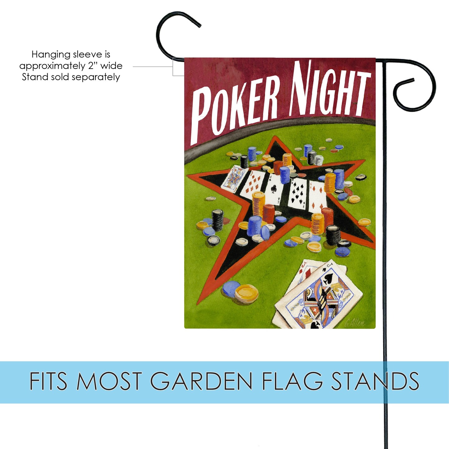 Poker Night Decorative Poker Flag