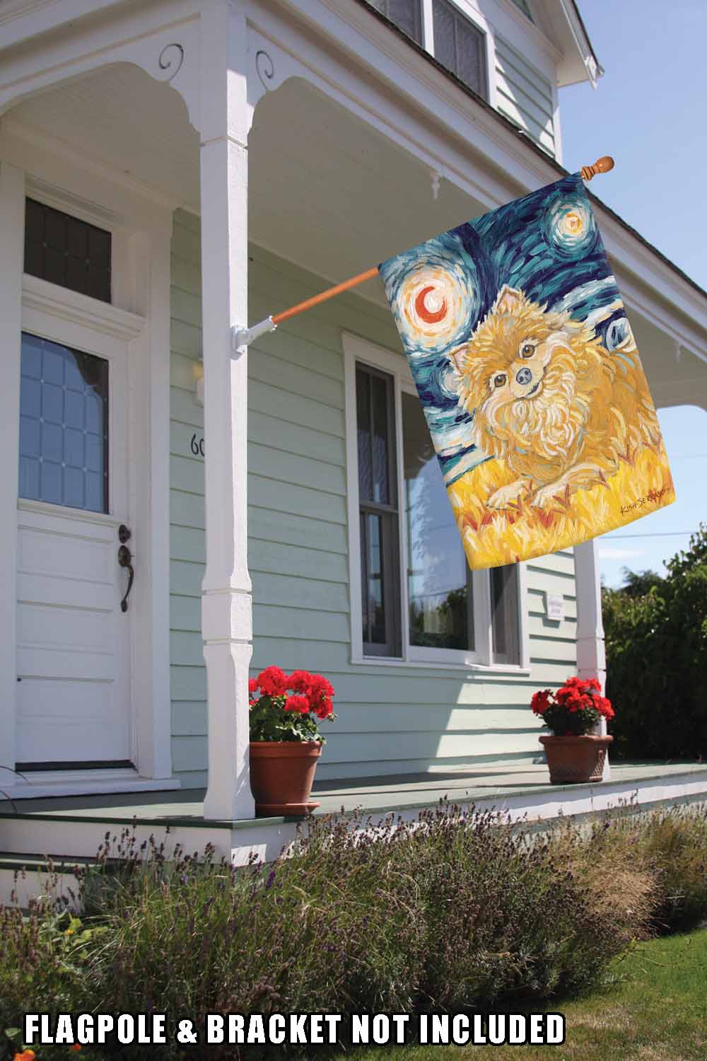 Van Growl-Pomeranian Decorative Dog Flag