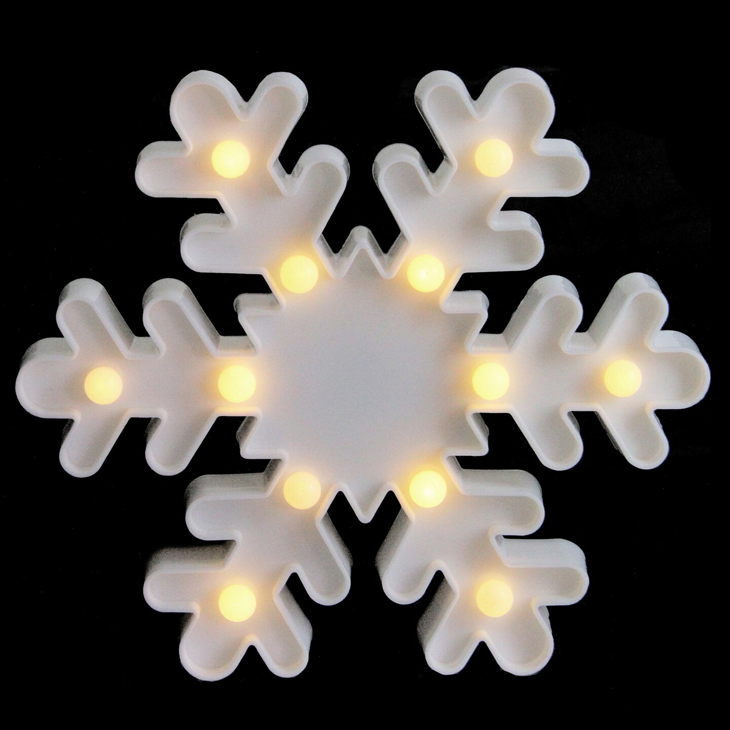 Northlight 9.5&#x22; LED Lighted White Snowflake Christmas Marquee Sign