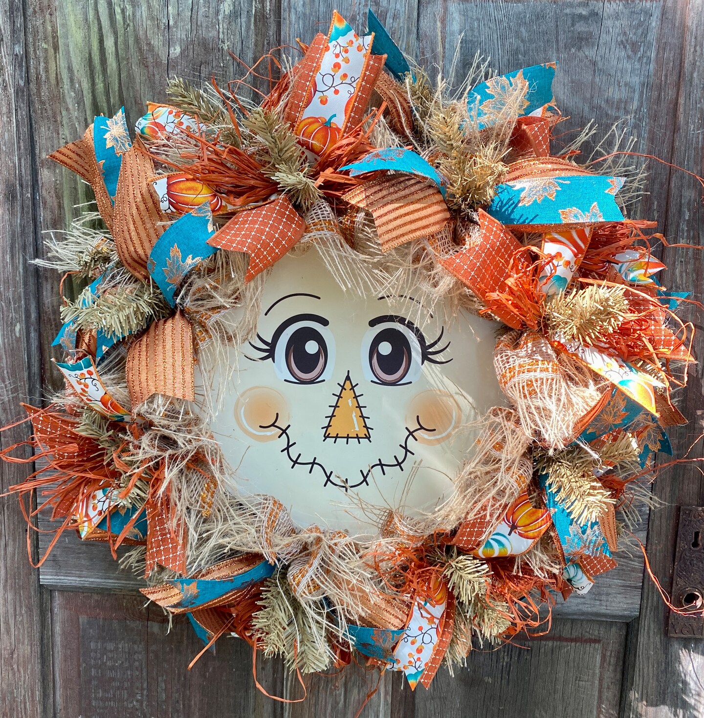 Fall Deco Mesh Wreath - Fall Front Door Wreath - Fall Scarecrow Wreath - Deco Mesh Wreath - Mesh Wreath - Fall Mesh Wreath - cheapest Scarecrow