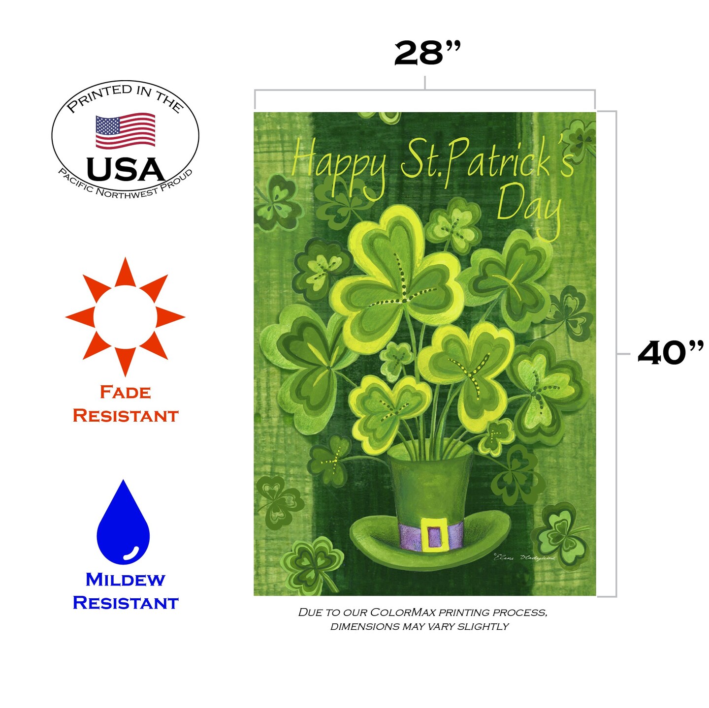 Shamrockin&#x27; Decorative St Patricks Day Flag