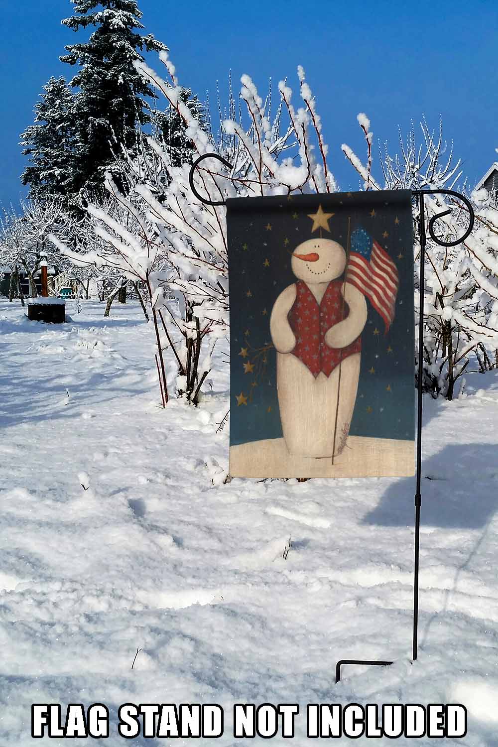 Flag Waving Snowman Decorative Winter Flag