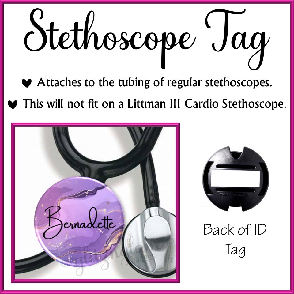 Stethoscope Badge reel, Badge holder, ID badge holder, nurse badge reel, purple