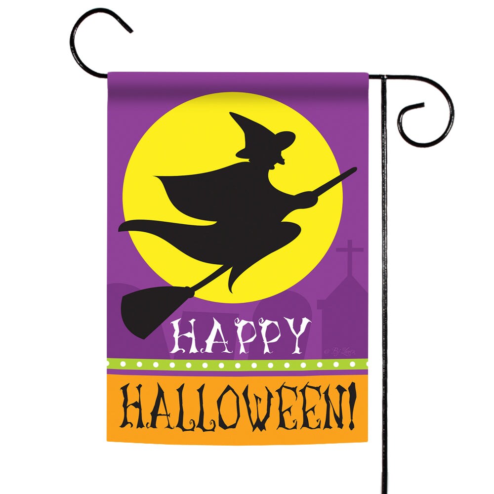 Witch Silhouette Decorative Halloween Flag