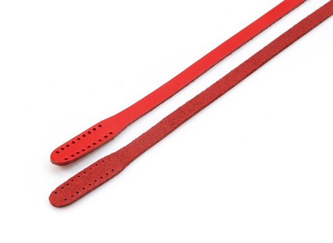22.8" byhands 100% Genuine Leather Narrow Style Shoulder Bag Straps, Red (40-5815)