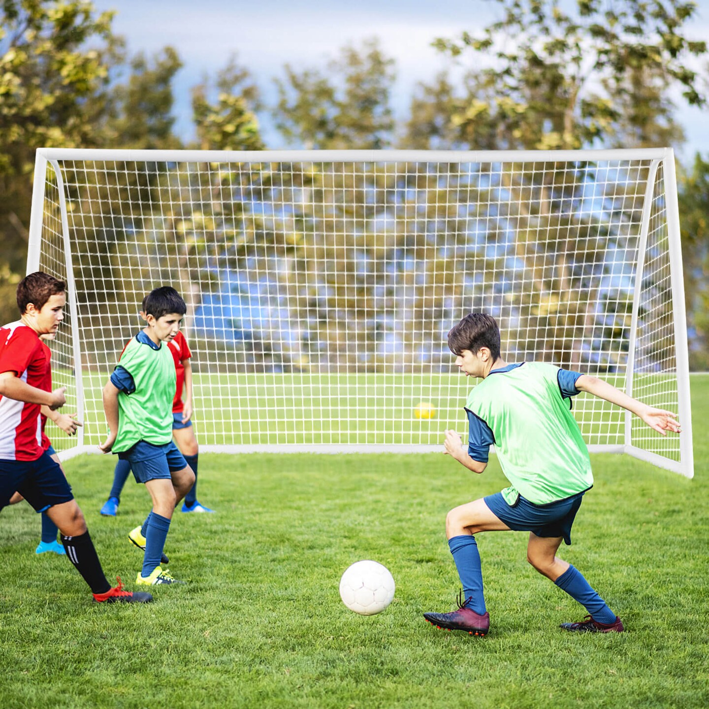Soccer Goal with Strong PVC Frame and High-Strength Netting