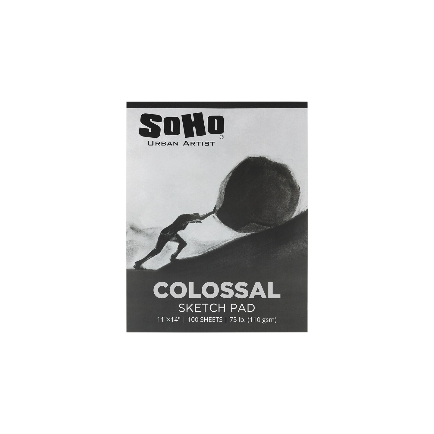 SoHo Urban Artist Colossal Sketch Pads - Tape Bound Sketchbook for Artists, Dry Media, Graphite, Students, & More! - Single (100 Sheets)