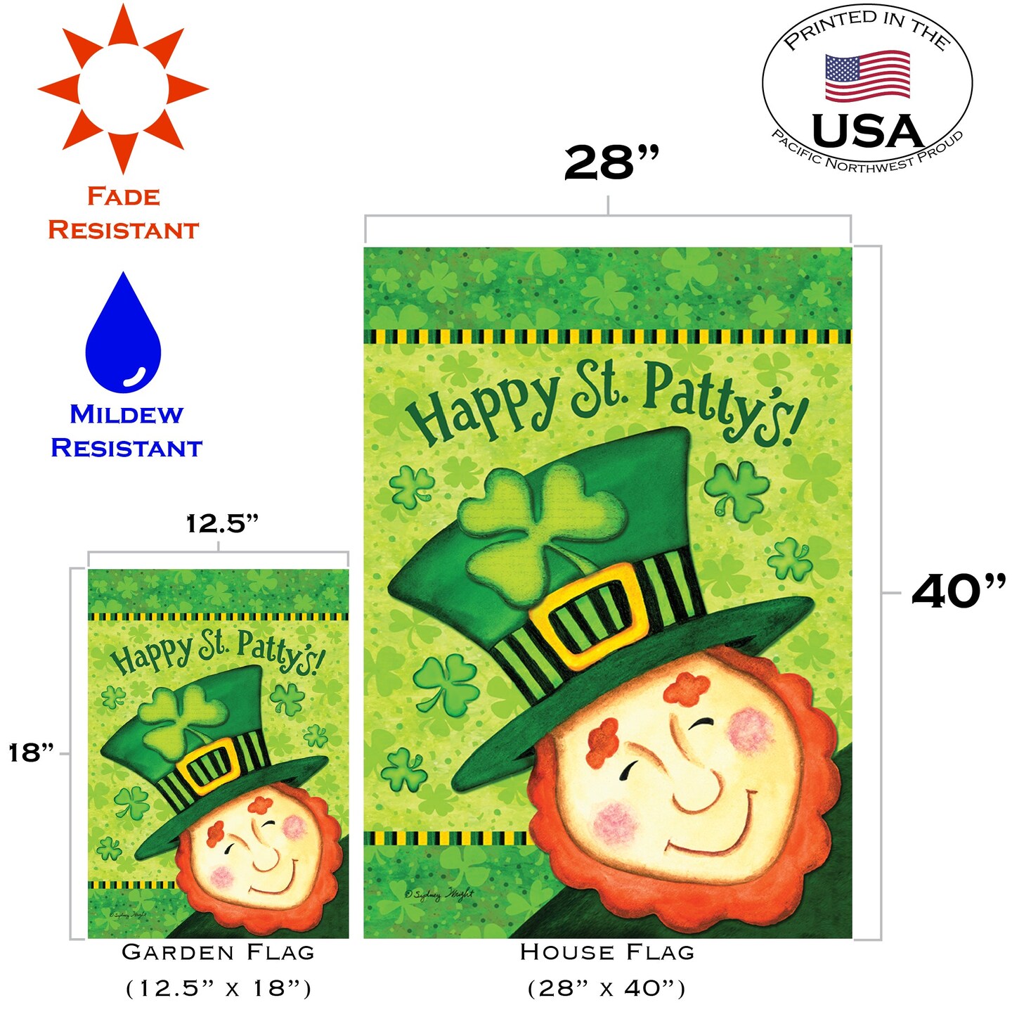 Happy St Patty&#x27;s Decorative St Patricks Day Flag