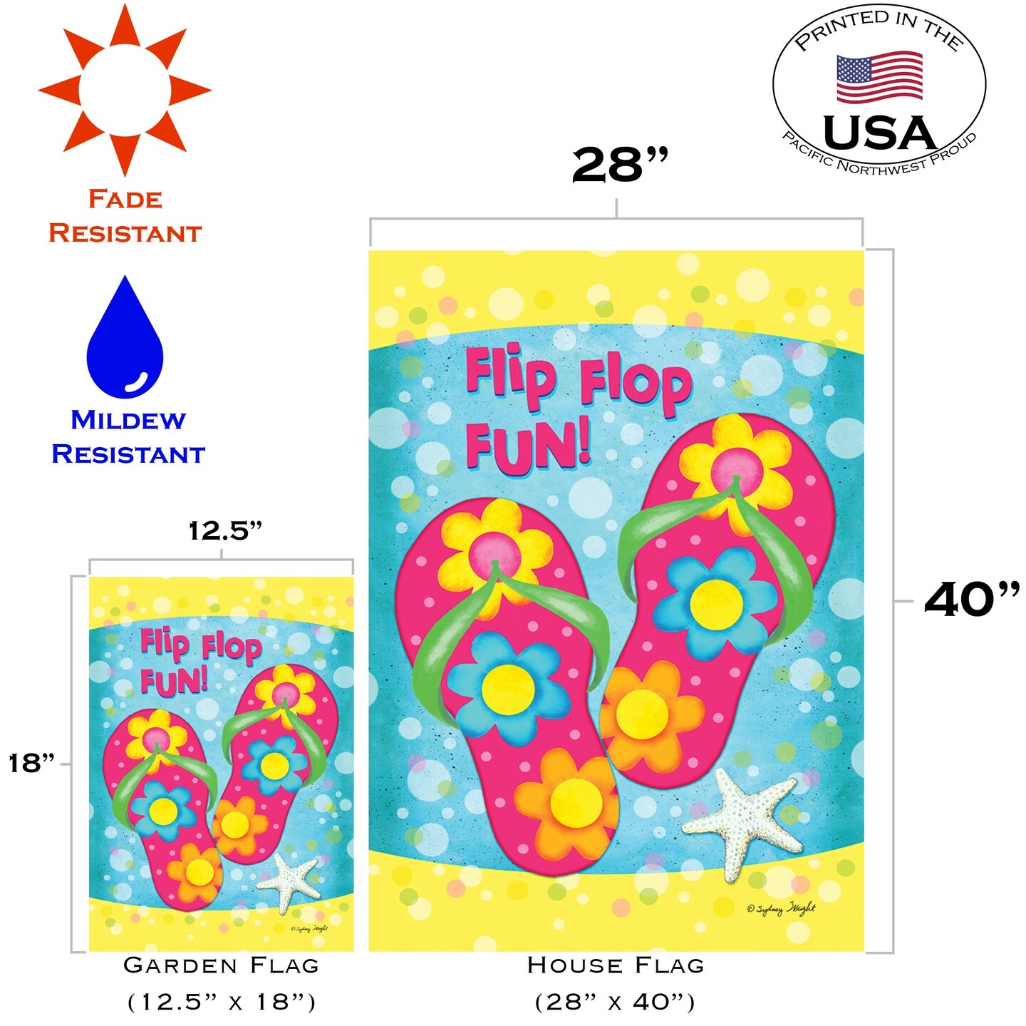 Flip Flop Fun! Decorative Summer Flag