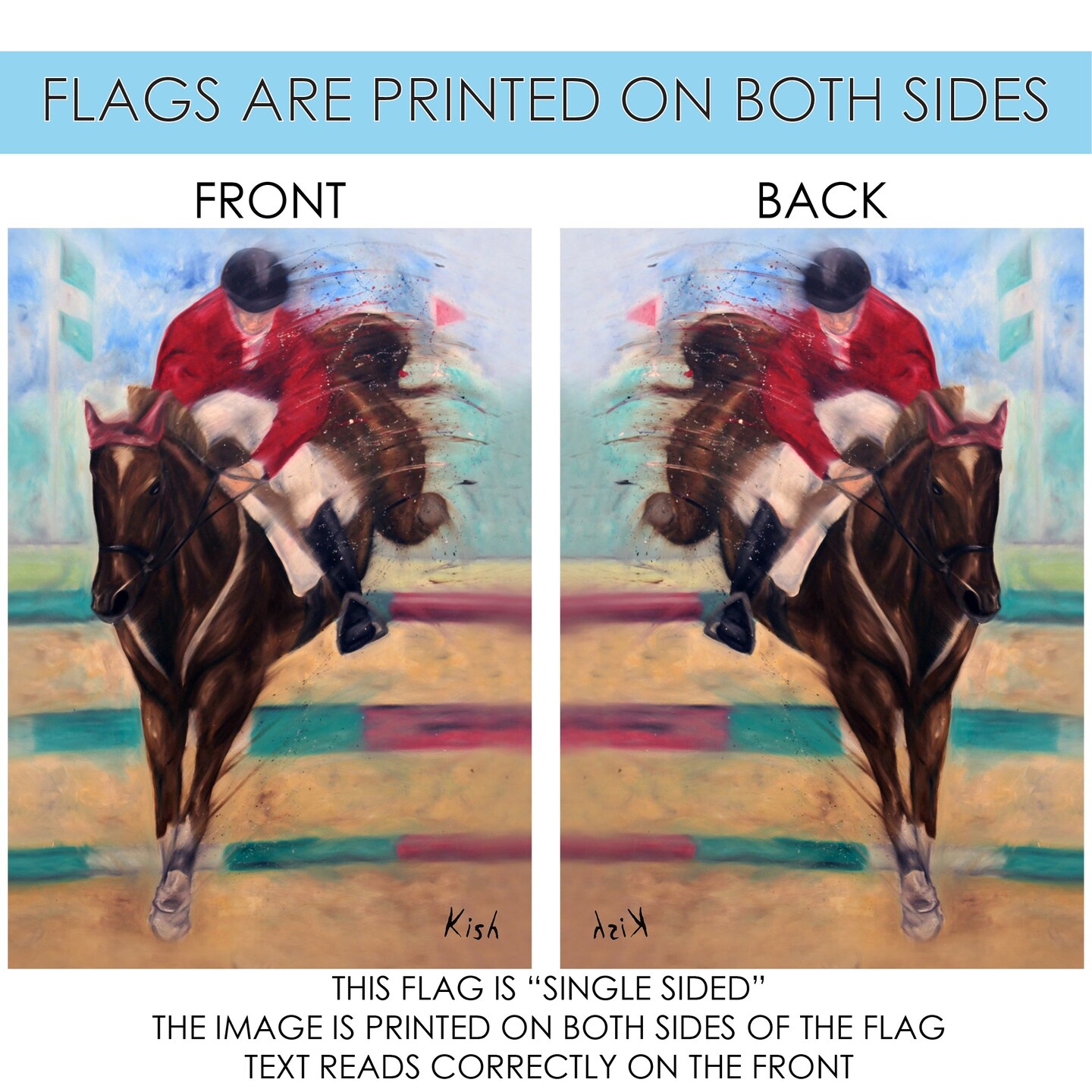 The Equestrian Decorative Horse Flag