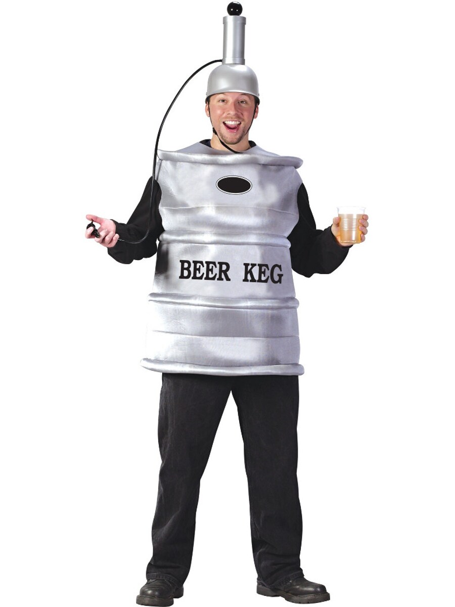 Adults College Kegger Beer Keg With Helmet Pump Costume