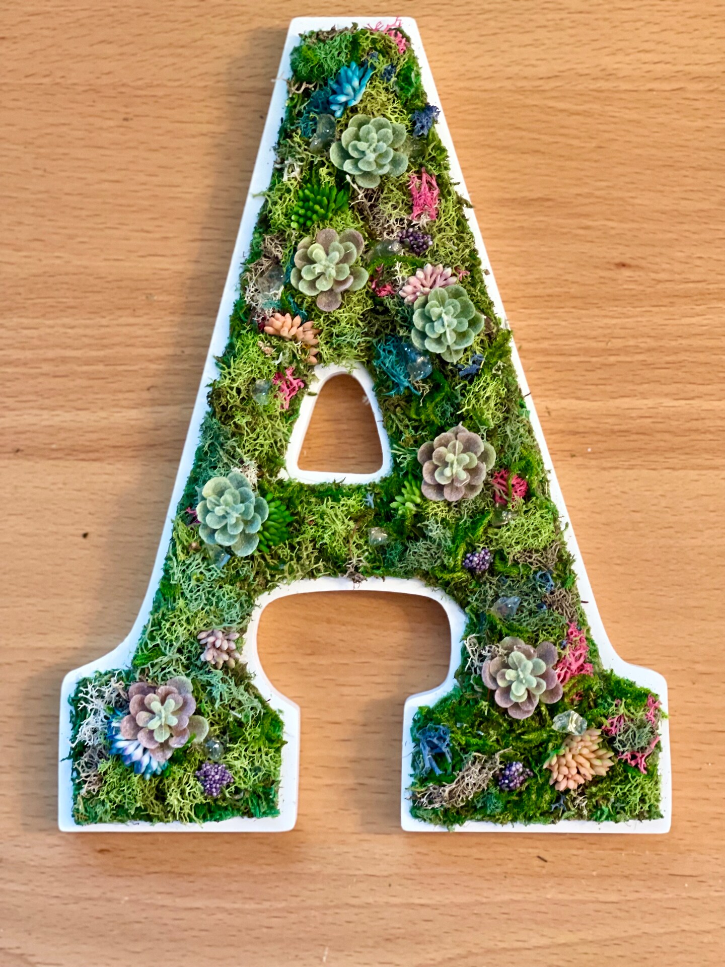 Moss Art Letters, Wood Letters, Succulent Art, Nursery Monogram, Moss Wall  Art, Succulent Letter, CottageCore Wall Art, FairyCore Decor