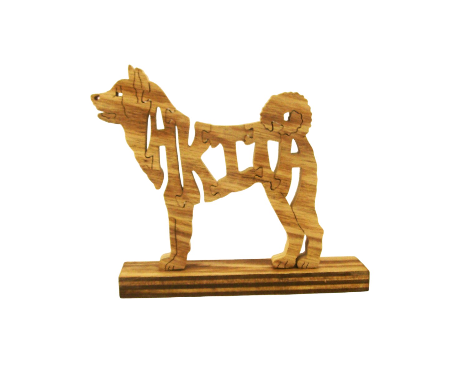 Akita Dog Wooden Animal