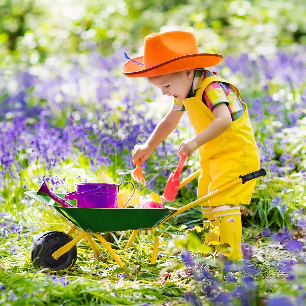 Metal wheelbarrow cheap child