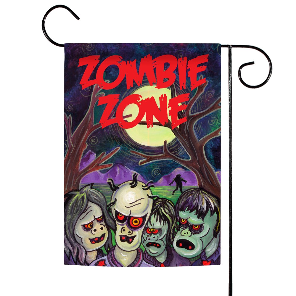 Zombie Zone Decorative Halloween Flag