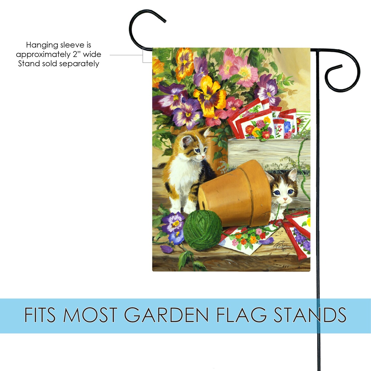 Little Bloomers Decorative Cat Flag