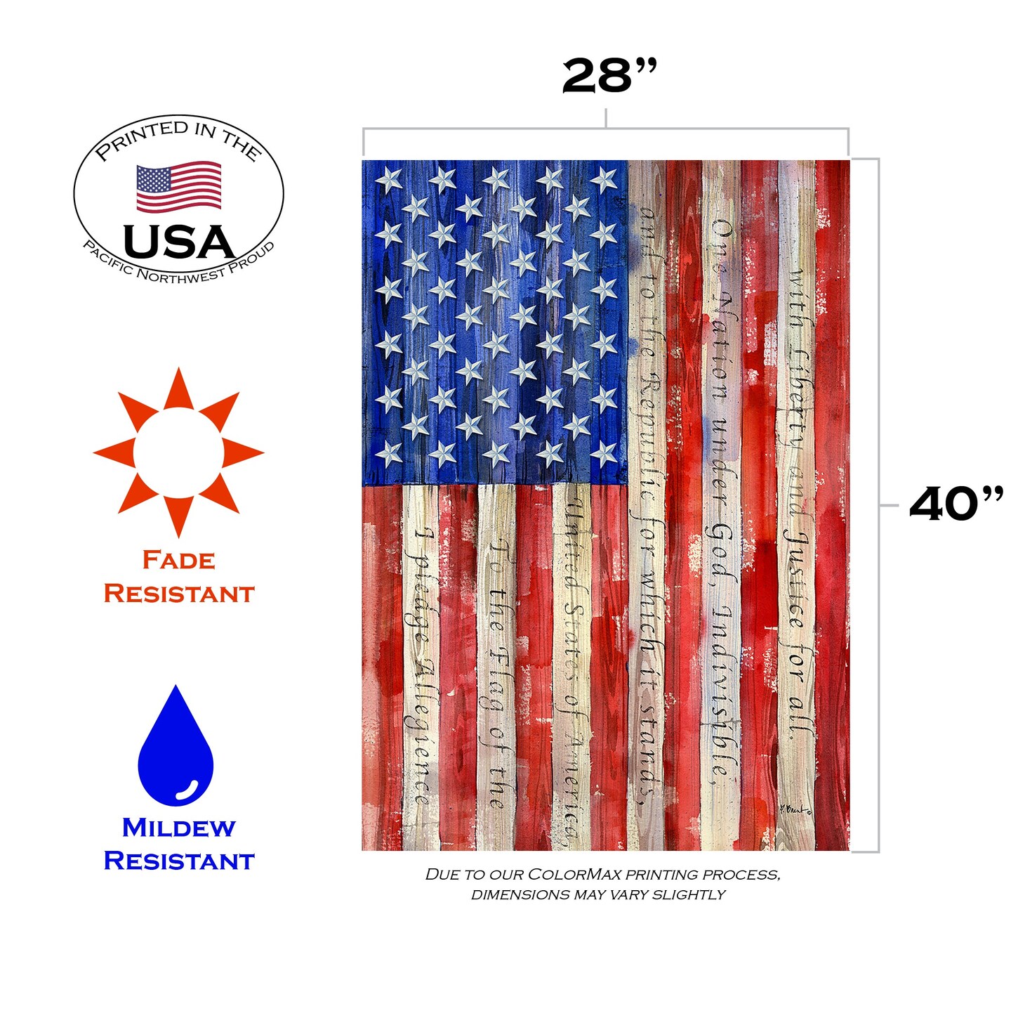 Banner of Allegiance Decorative Patriotic Flag