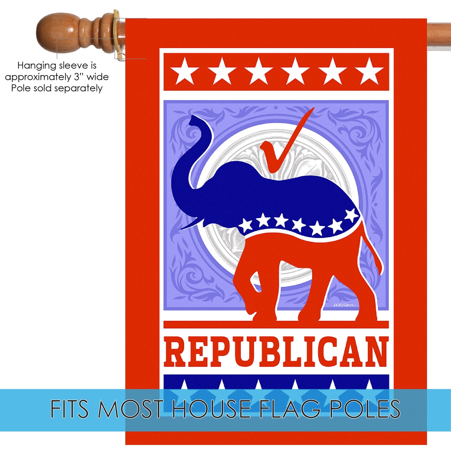 Vote Republican Decorative Republican Flag