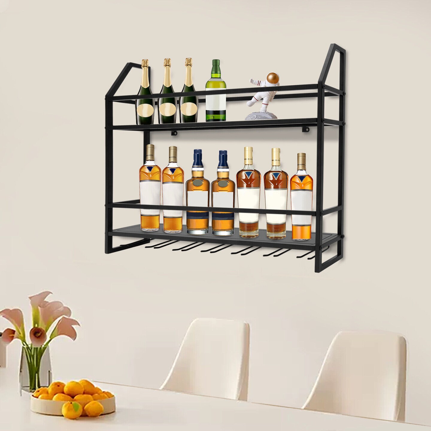 Kitcheniva Wall Mounted Wine Glass Storage Rack