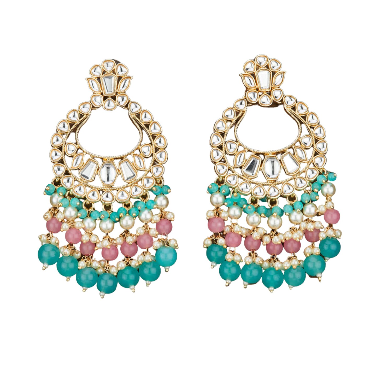 Ethnic Chandelier Earrings Indian Pakistani Jewelry Bollywood Jhumka Chandbali Earrings Kundan Bahubali Jhumkas Jumkha Jewellery Jhumki Earings