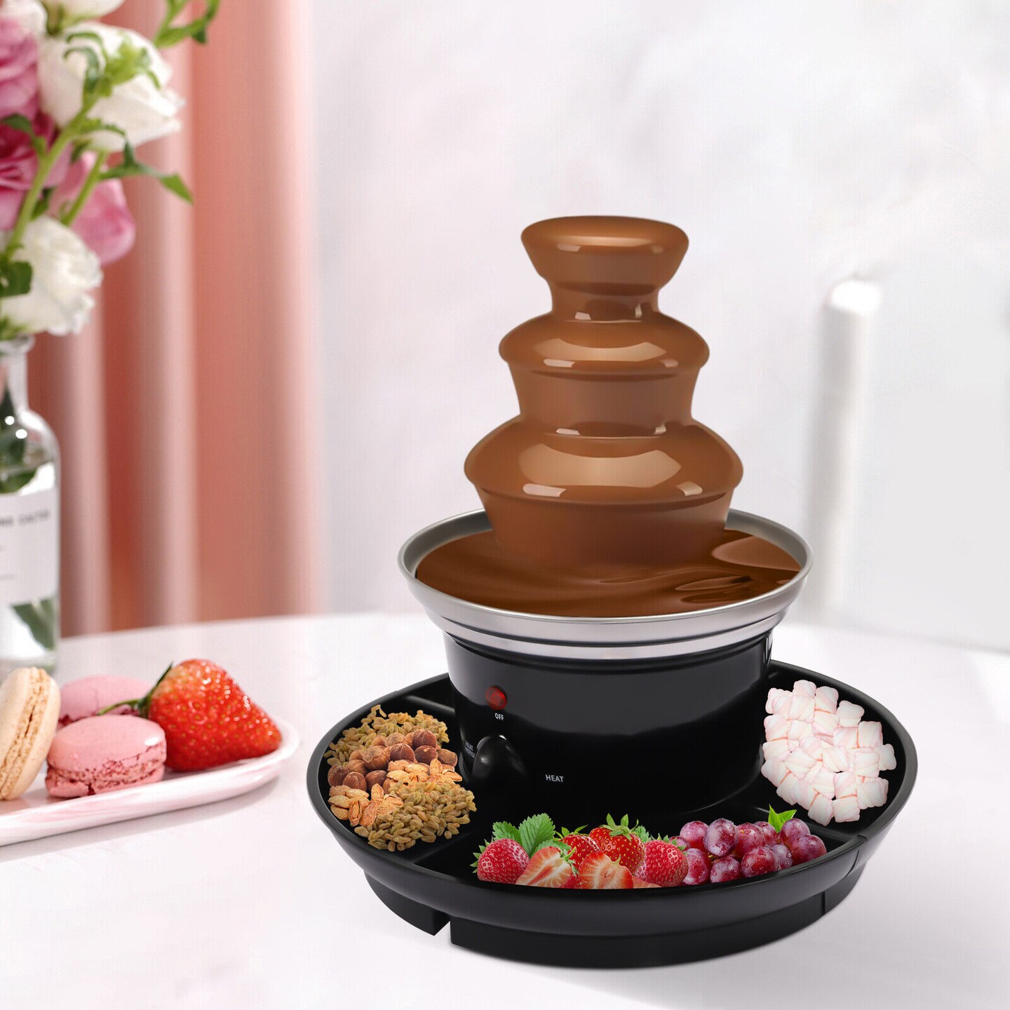 Kitcheniva 3 Tier Stainless Steel Luxury Cheese Chocolate Fountain Machine
