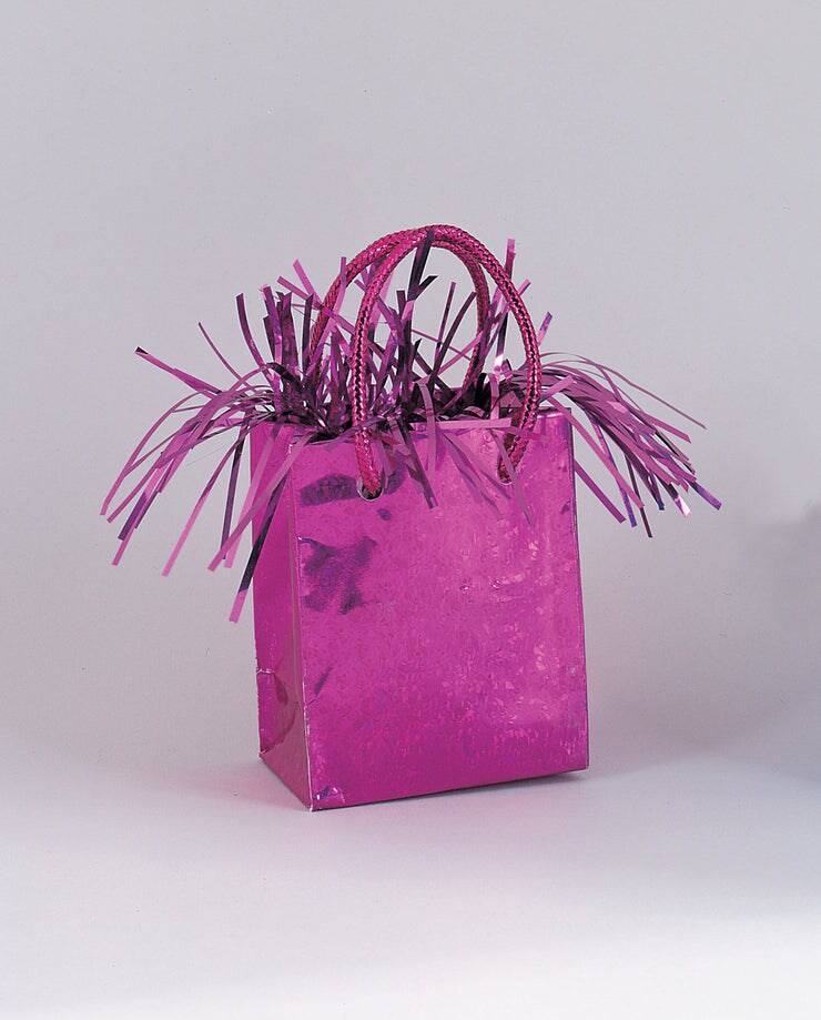 Hot Pink Mini Gift Bag Balloon Weight, 1ct