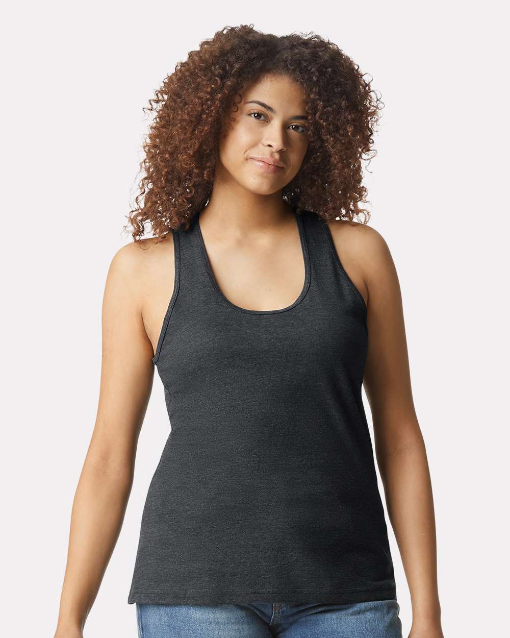 Gildan Softstyle Women’s CVC Racerback Tank Top for Custom Printing Cotton Blend Tank