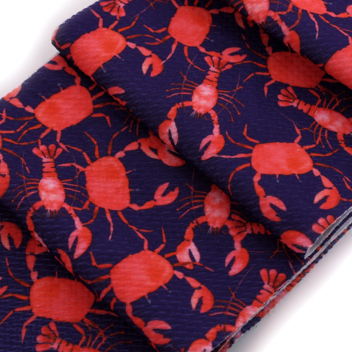 Red/Blue Nautical Lobsters Bullet Fabric 1 yard