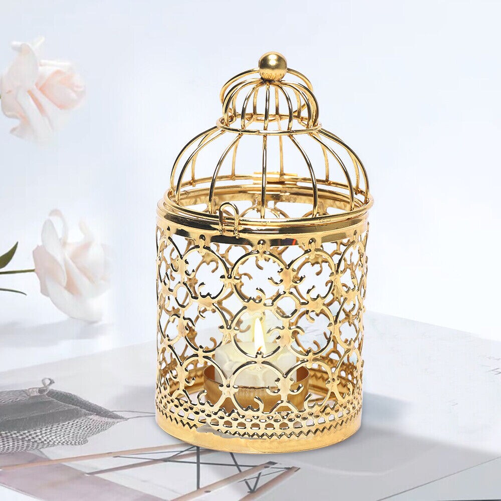 Kitcheniva Vintage Metal Hanging Birdcage Lantern Candle