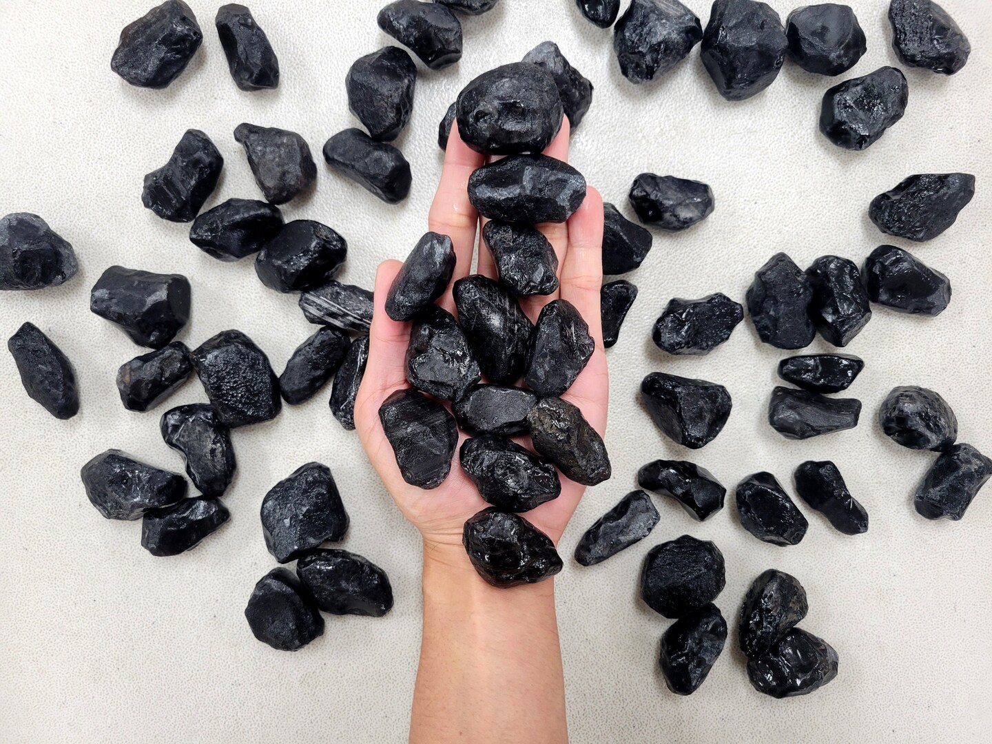 Raw Apache Tears Crystal Stones Medium Chunks Healing Crystals Bulk
