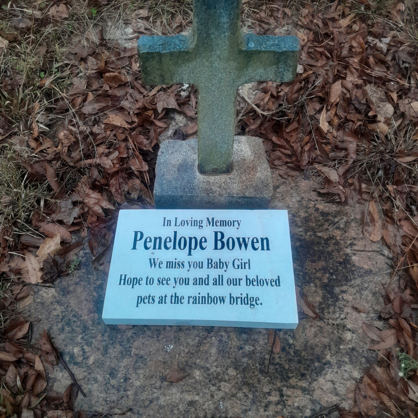 Custom Engraved Stone Grave Marker, Memorial Plaque for Pet