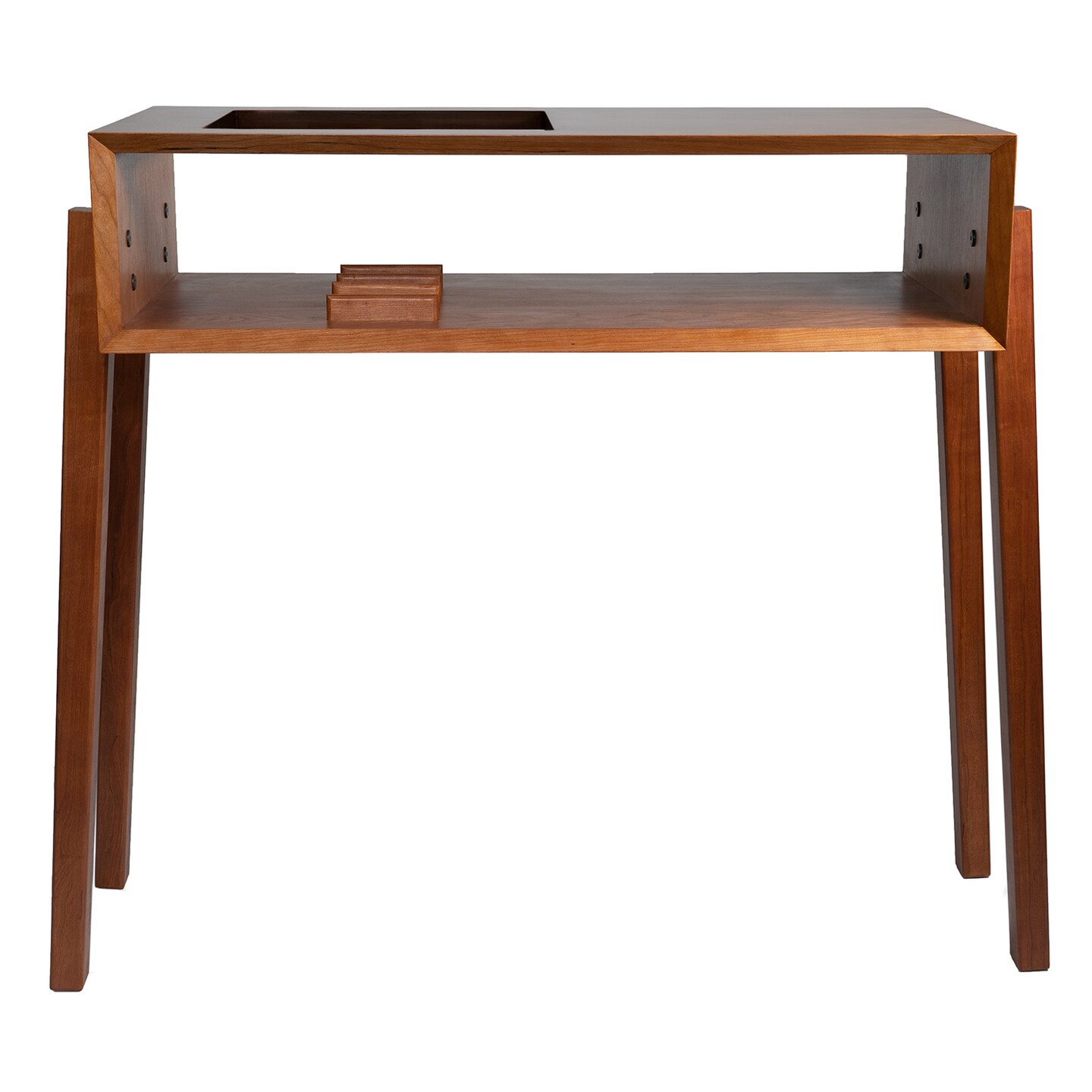Mid Century Modern Record Player Stand, Solid Cherry hardwood, Handmade! product 3