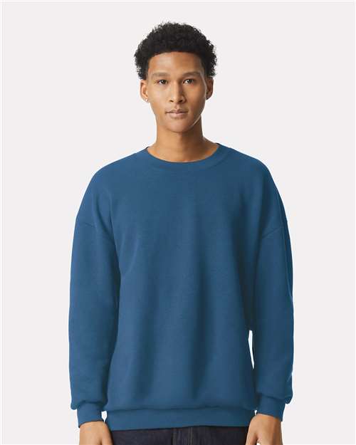 American Apparel® - ReFlex Fleece Crewneck Sweatshirt - RF496 | 7.6  oz./yd², 70/20/10 combed ring-spun cotton/recycled polyester/polyester  Fleece |