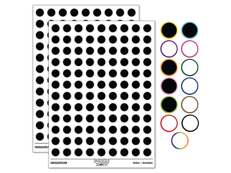 Circle Dot 200+ 0.50&#x22; Round Stickers