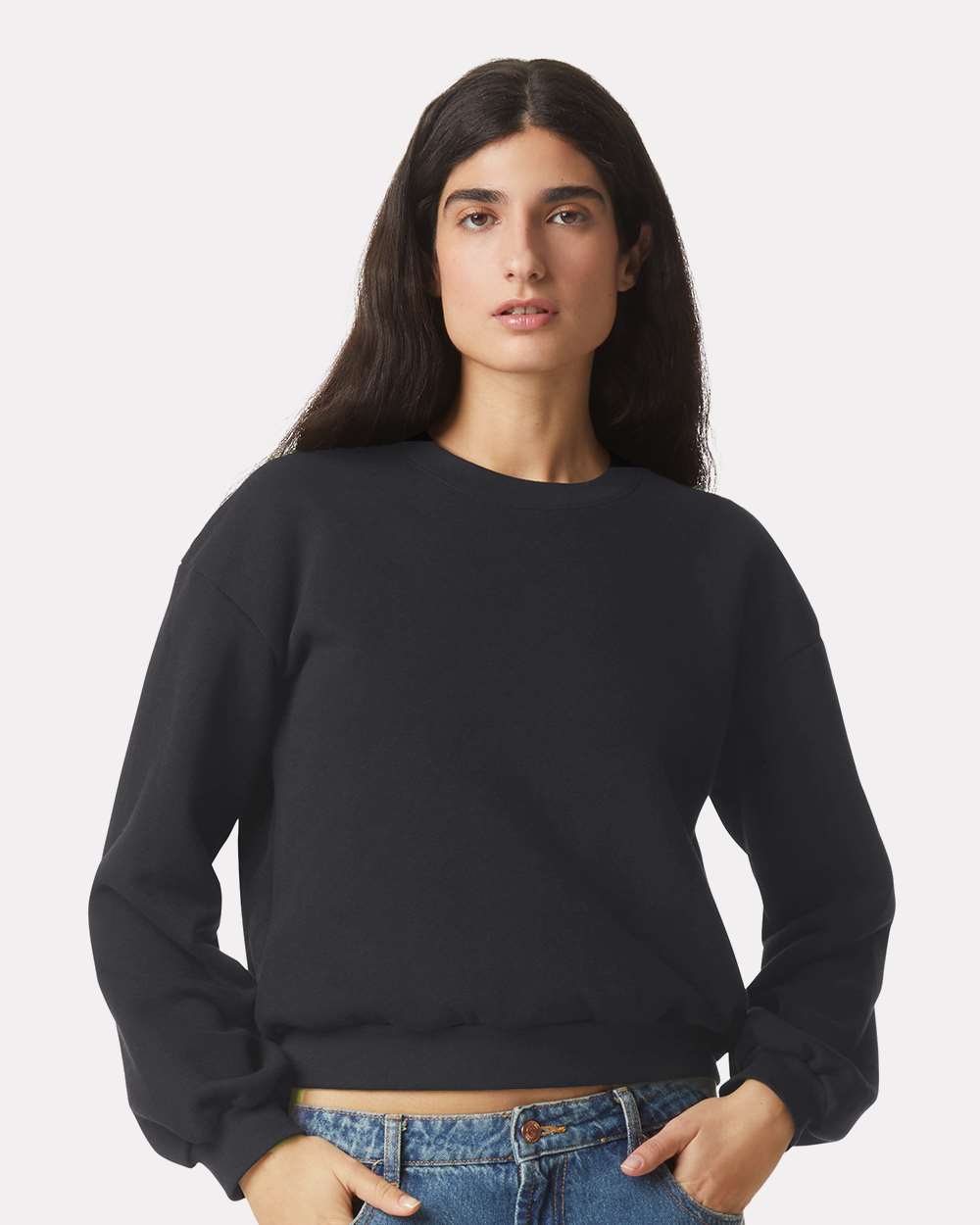 American Apparel® ReFlex Women's Fleece Crewneck Long Sleeve Sweatshirt