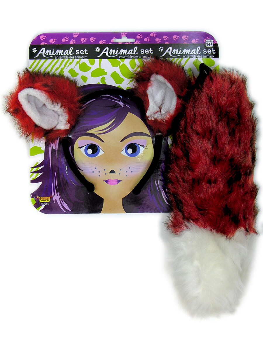 Adult or Child Costume Accessory Fox Headpiece Ears and Tail Animal Set
