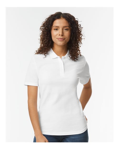 Gildan Softstyle Women’s Short Sleeve Pique Polo T-Shirt for Uniforms, Office Wear & Custom Cotton Polo
