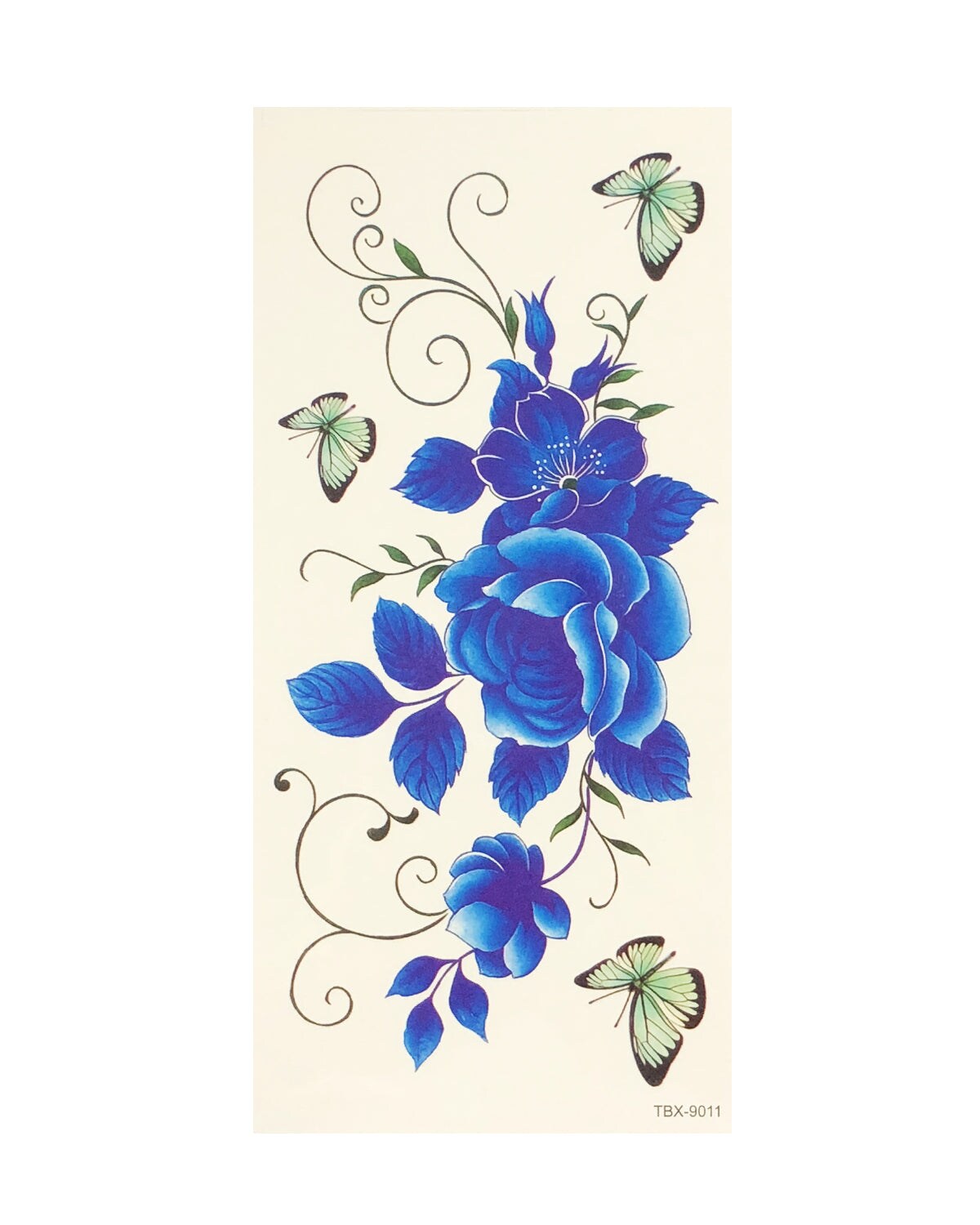 Wrapables Floral Temporary Tattoos Body Art Water Tattoos (8 Sheets), Roses & Peonies