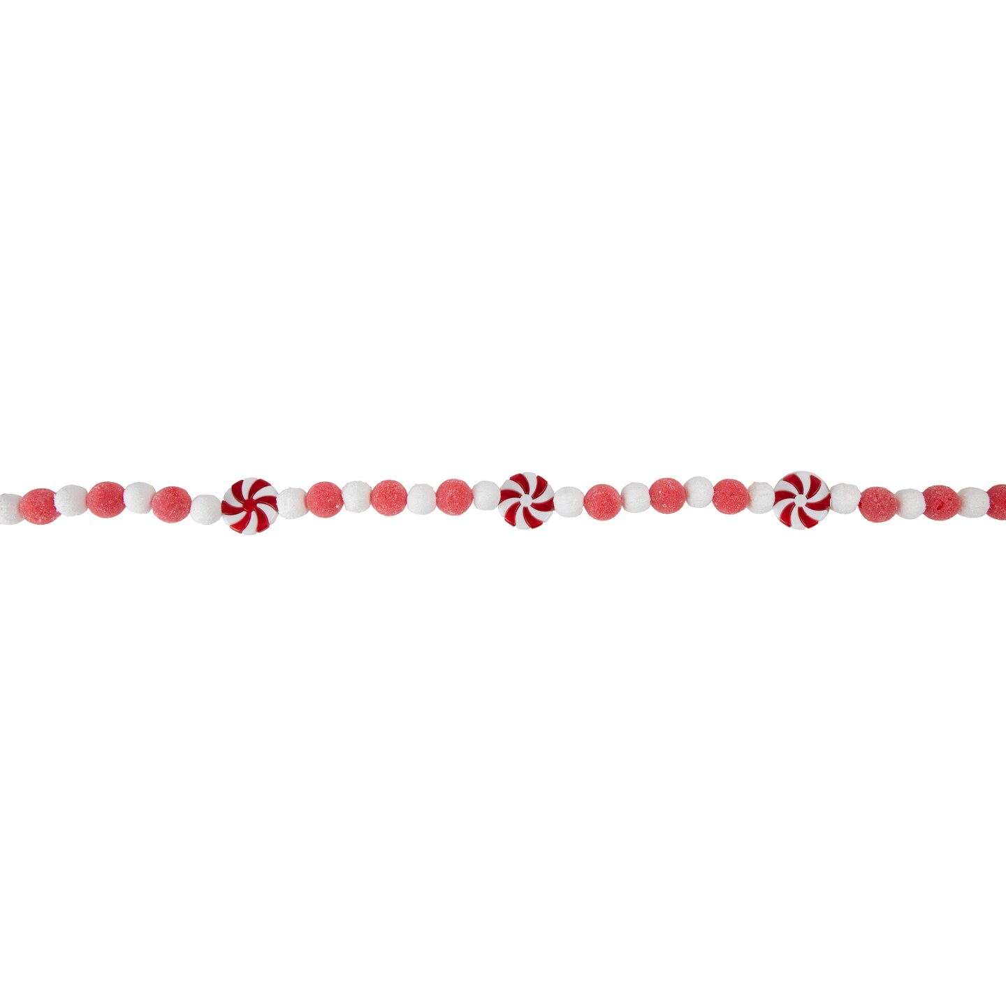 Northlight 4' Peppermint Candy Beaded Christmas Garland - Unlit