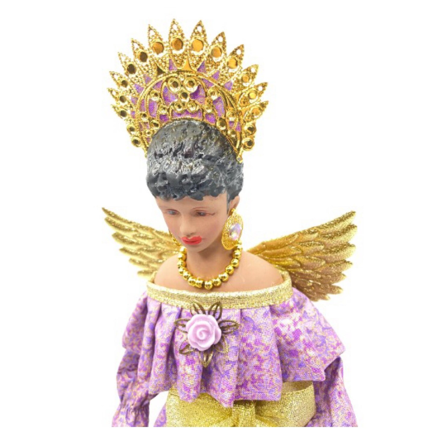 princess polly baby blue dress Lighted Fiber Optic Angel Christmas Tree Topper - 12" - Burgundy