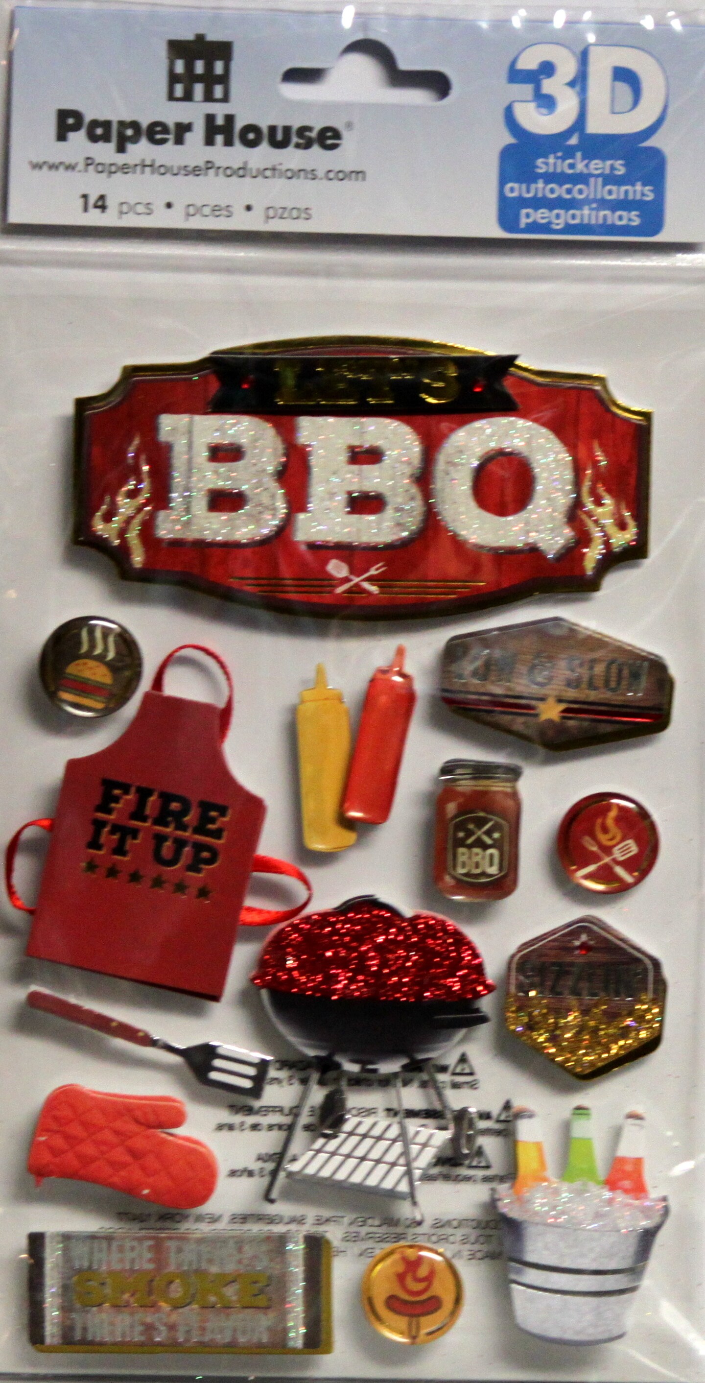 Paper House Let's BBQ Dimensional 3D Stickers Michaels