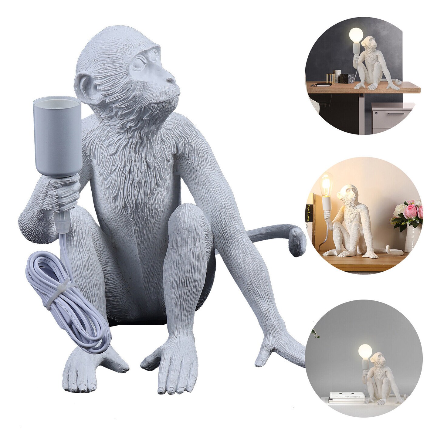 Kitcheniva Monkey Table Light Resin Desk Accent Lamp