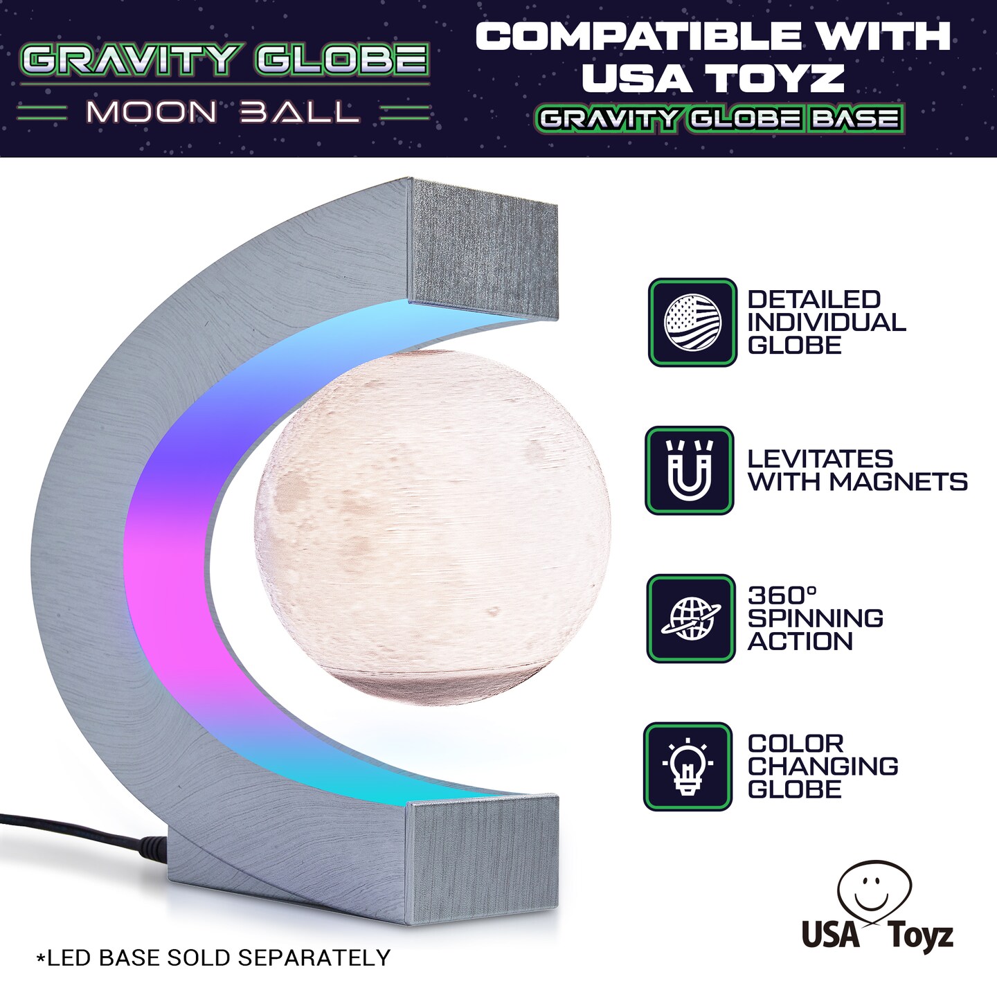 USA Toyz Gravity Globe Moon Ball Accessory (Globe Only)