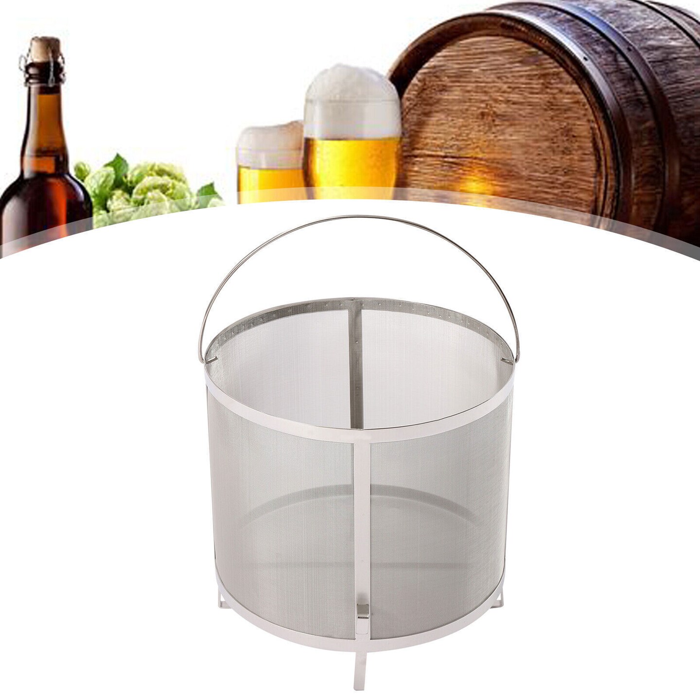 Kitcheniva Stainless Steel 300 Micron Mesh 304 Strainer for Homebrew Wine