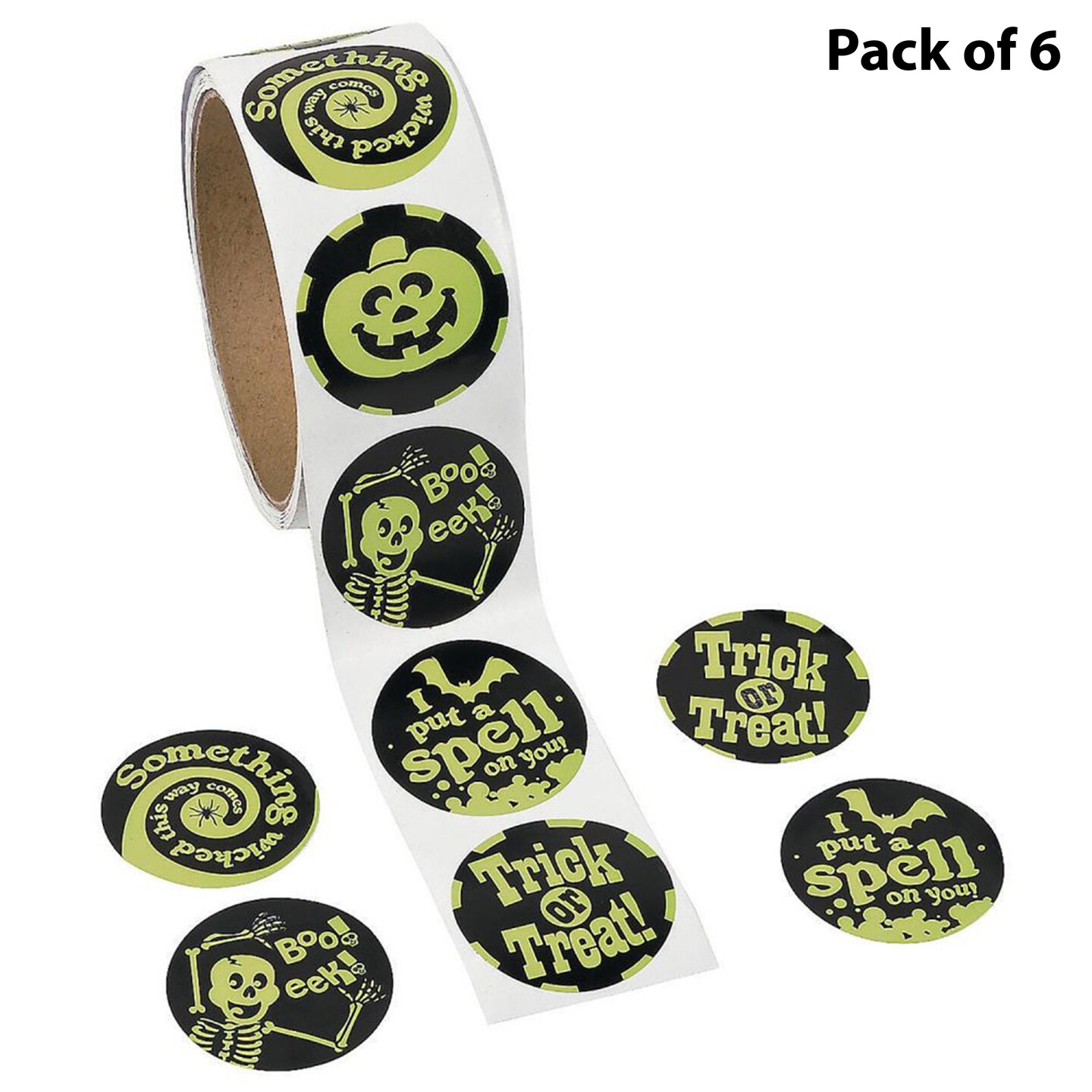 Premium Glow In The Dark Halloween Stickers Roll | Creepy Crawly Stickers | MINA&#xAE;