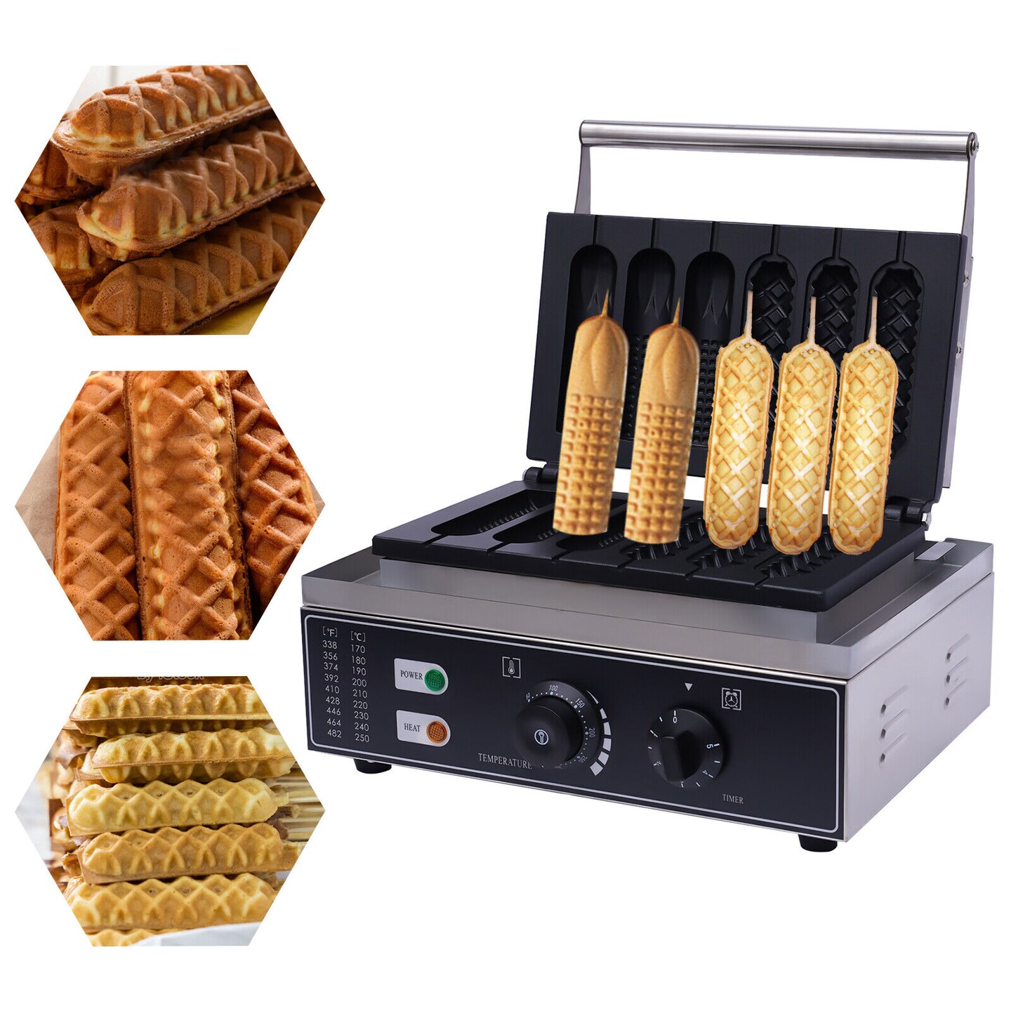 Kitcheniva Electric Hot Dog Waffle Nonstick Maker Machine